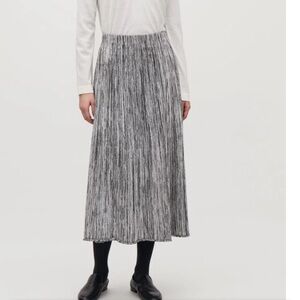 COS textured Heather grey full length maxi Skirt